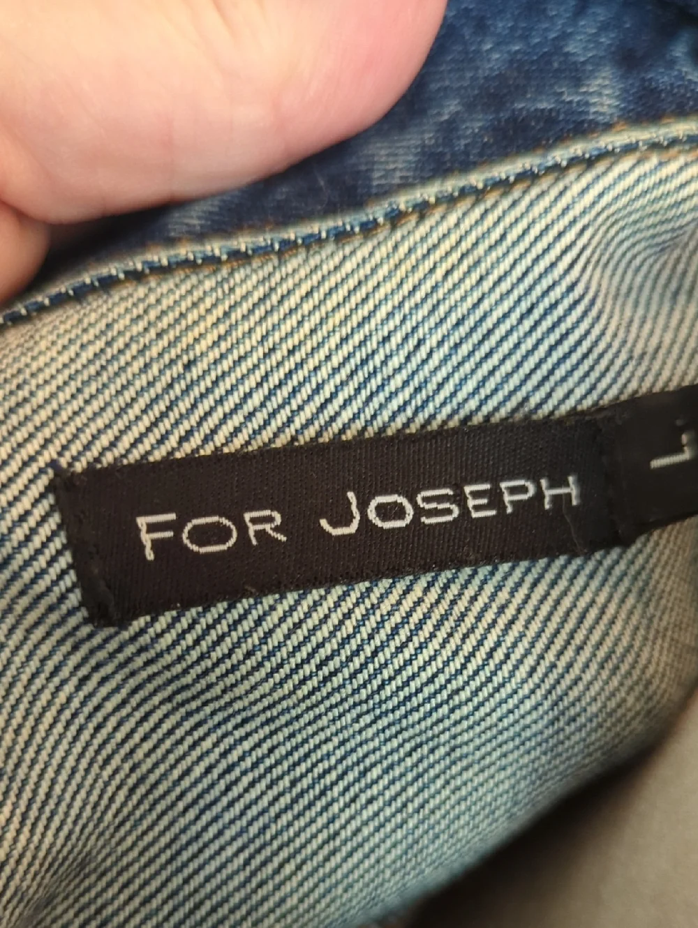 Y2K For Joseph Trucker Style Denim Jean classic Preppy Jacket Sz L